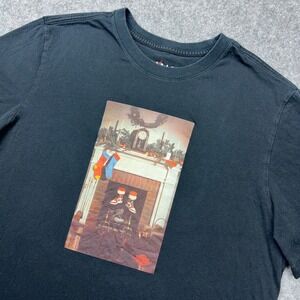 Jordan Shirt Men Large Black Santa Chimney Retro Air AJ1 Christmas Stockings Tee
